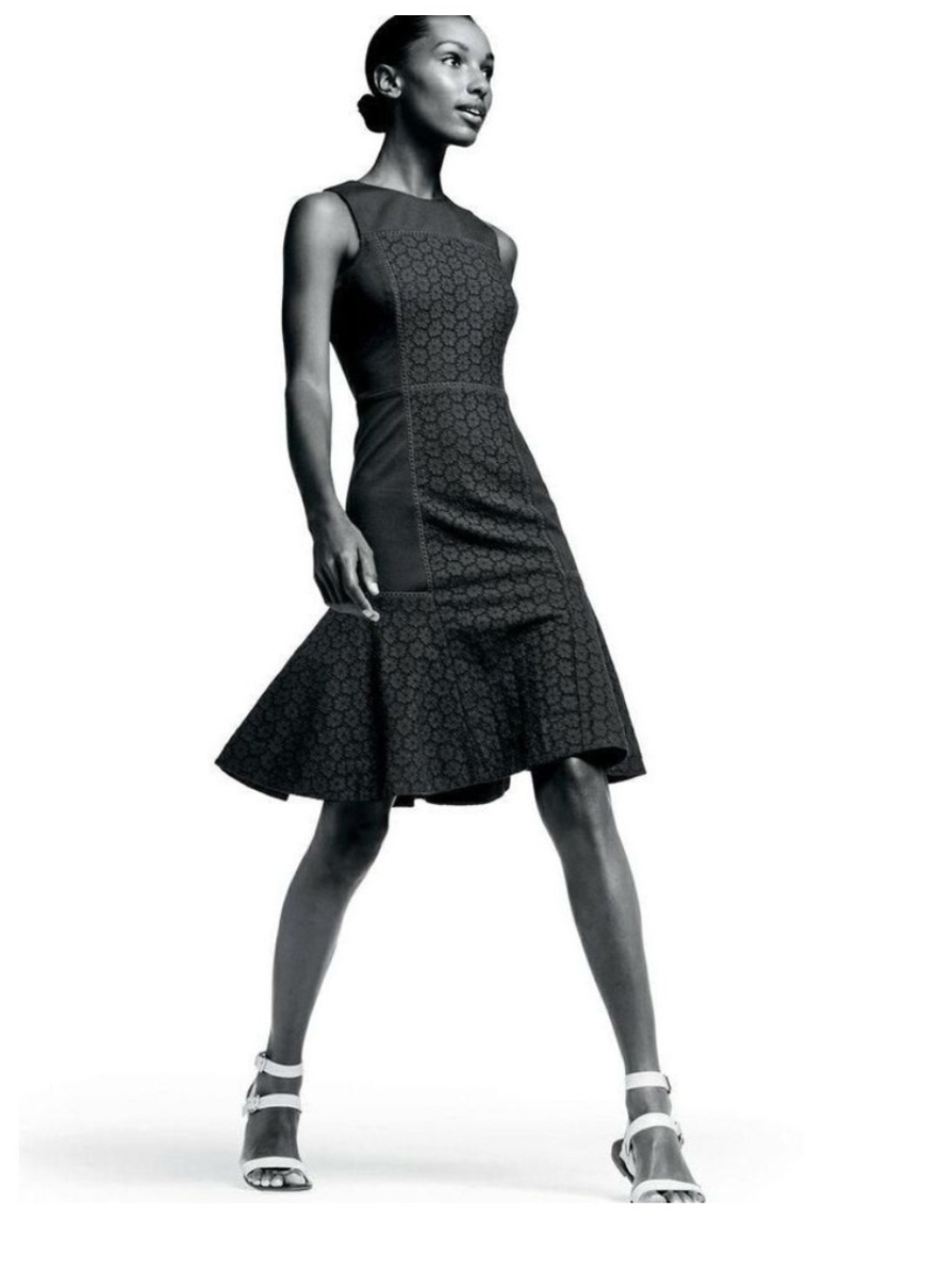 J. Crew Collection Black Label Paneled Eyelet Dress Size 8 Style A4897